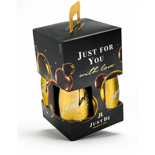 JustBe Gold- Geschenkbox in schwarz