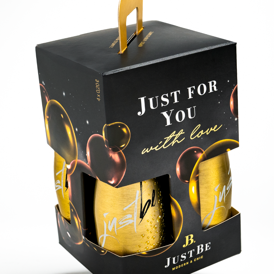 JustBe Gold- Geschenkbox in schwarz
