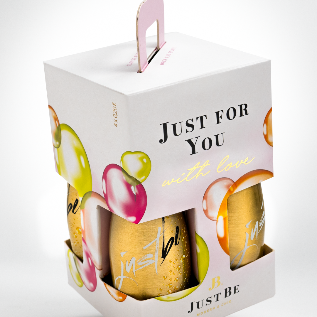 JustBe Gold-Geschenkbox in weiß