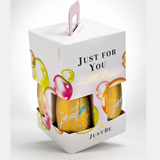 JustBe Gold 🆓 alkoholfrei-Geschenkbox in weiß