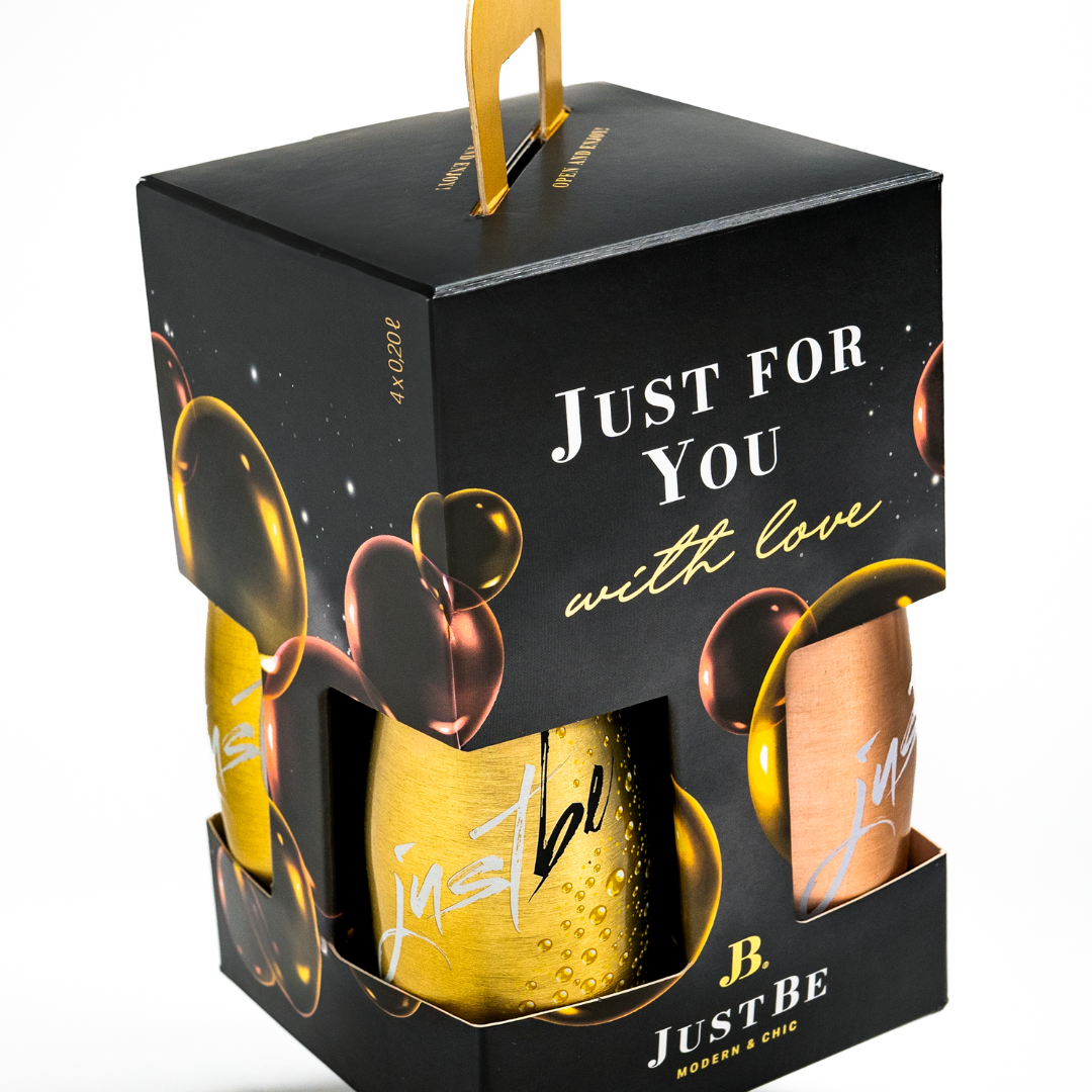 JustBe Gold & Rosé Mix- Geschenkbox in schwarz