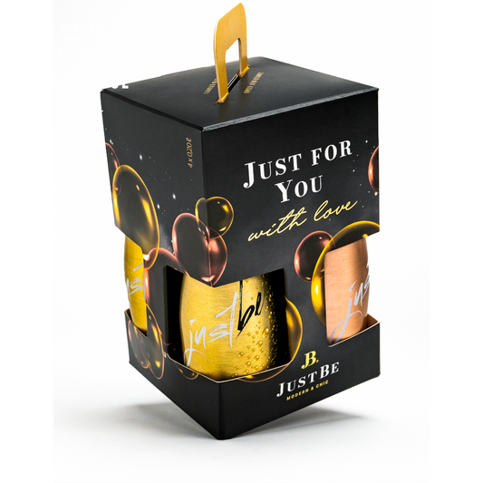 JustBe Gold & Rosé Mix- Geschenkbox in schwarz