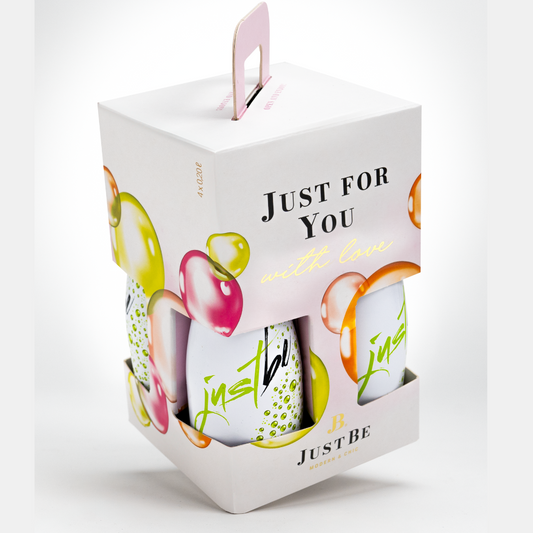 JUSTBE Hugo - gift set of 4 in white