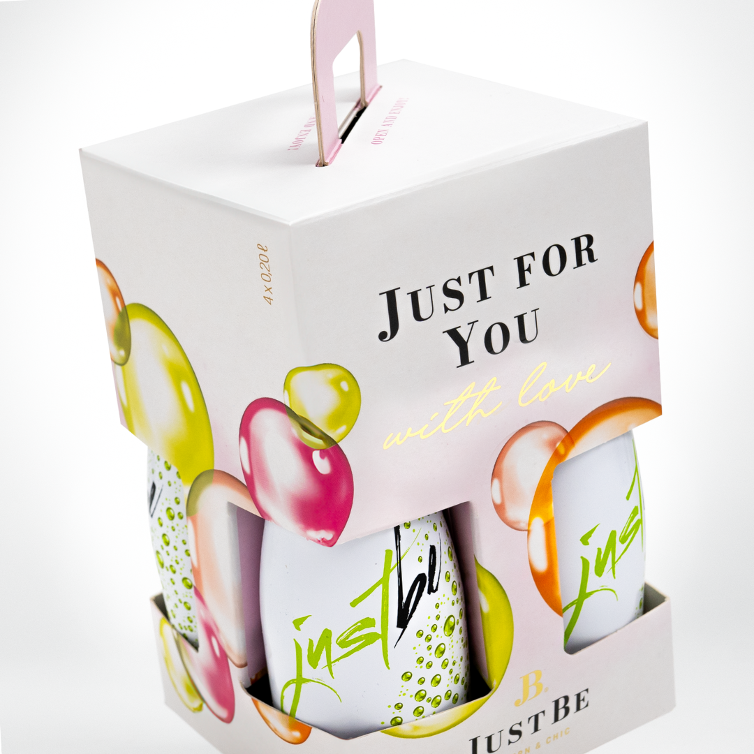 JUSTBE Hugo - gift set of 4 in white