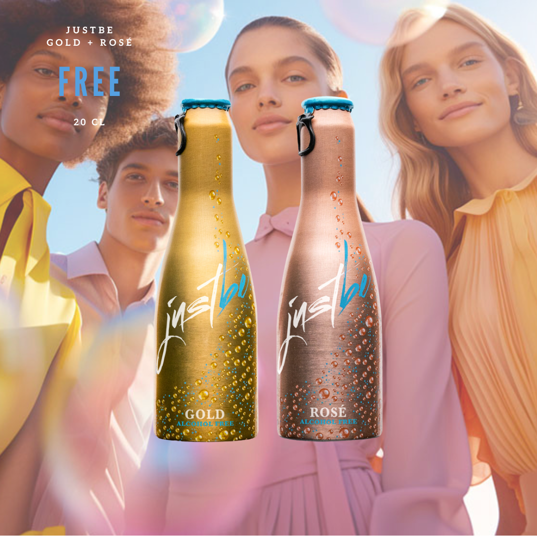 JustBe Gold & Rosé 🆓 alcohol-free in the mix