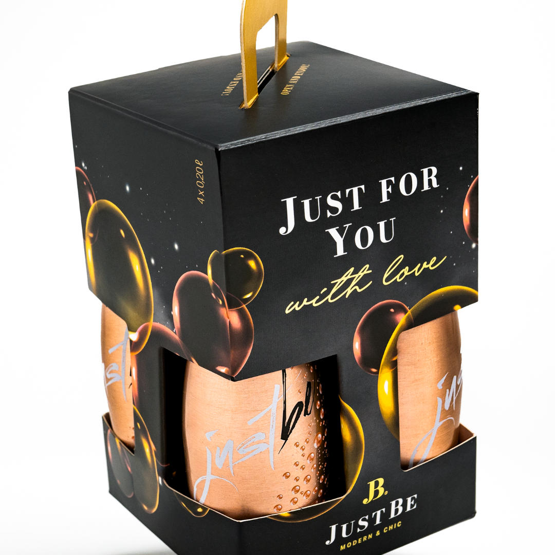 JUSTBE Rosé - gift set of 4 in black