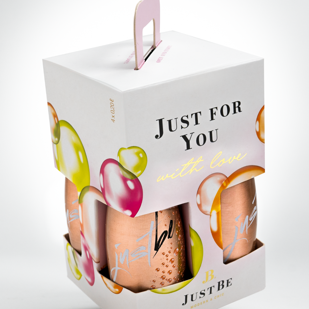 JustBe Rosé-Geschenkbox in weiß