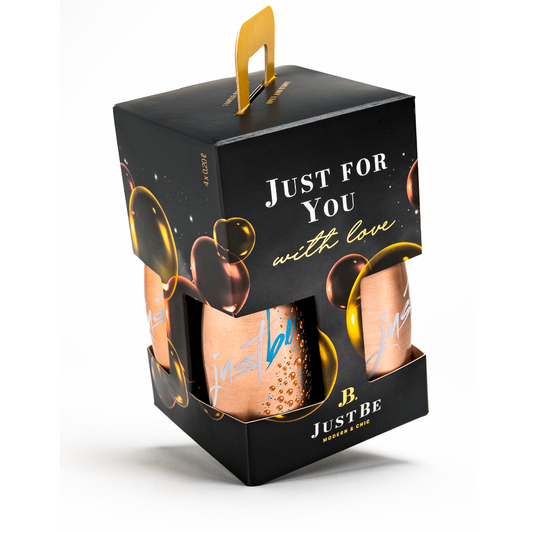 JustBe Rosé 🆓 alkoholfrei-Geschenkbox in schwarz